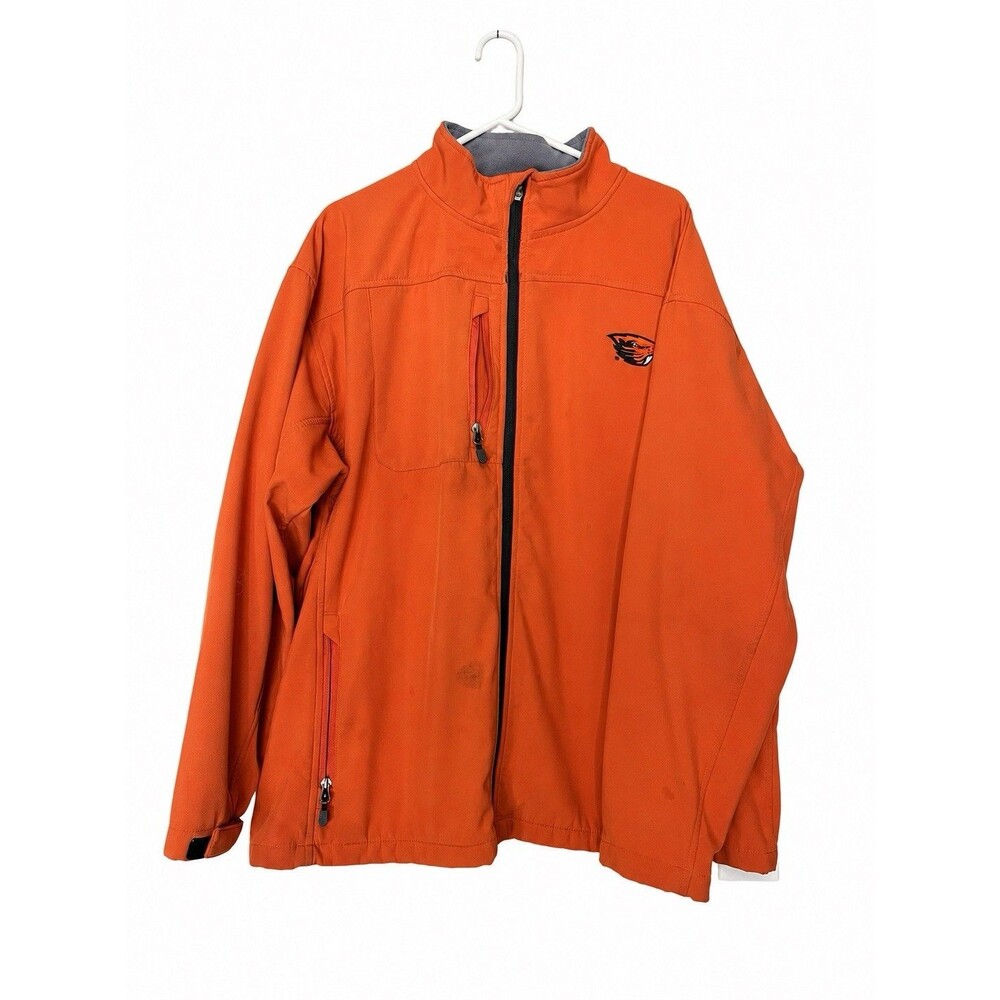 Oregon State Beavers OSU Mens 2XL Orange Softshell Jacket Knights Apparel Fleece
